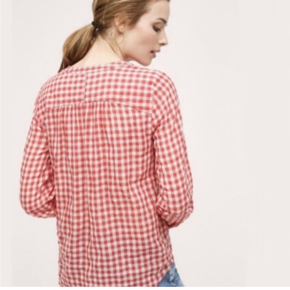Holding Horses Red and White Checkered Top - Picture 3 of 10